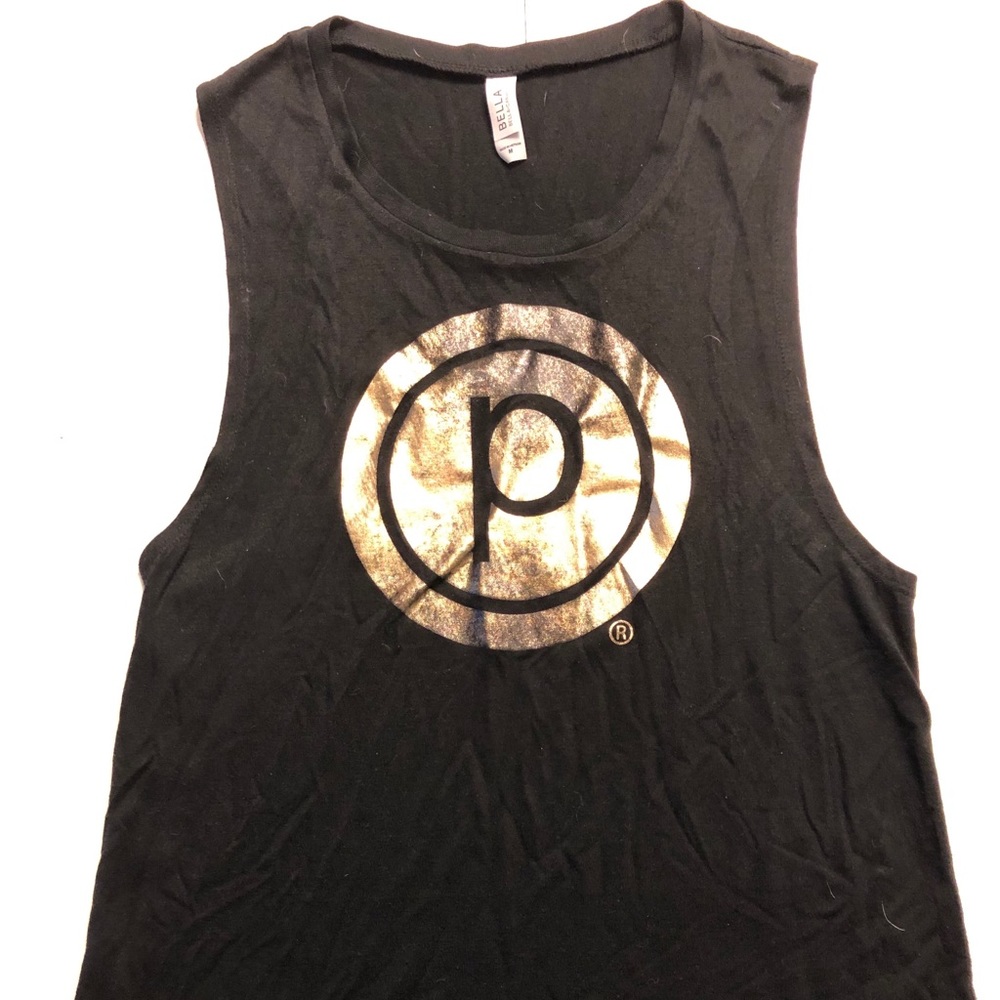 Black and Gold Foil Pure Barre Tank